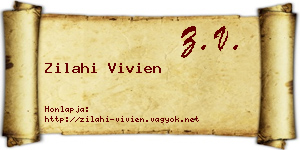 Zilahi Vivien névjegykártya